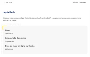 Extrait du site de l'AMF.