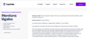 Mentions légales du site.