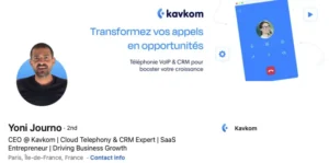 Profil Linkedin public de Yoni Journo.