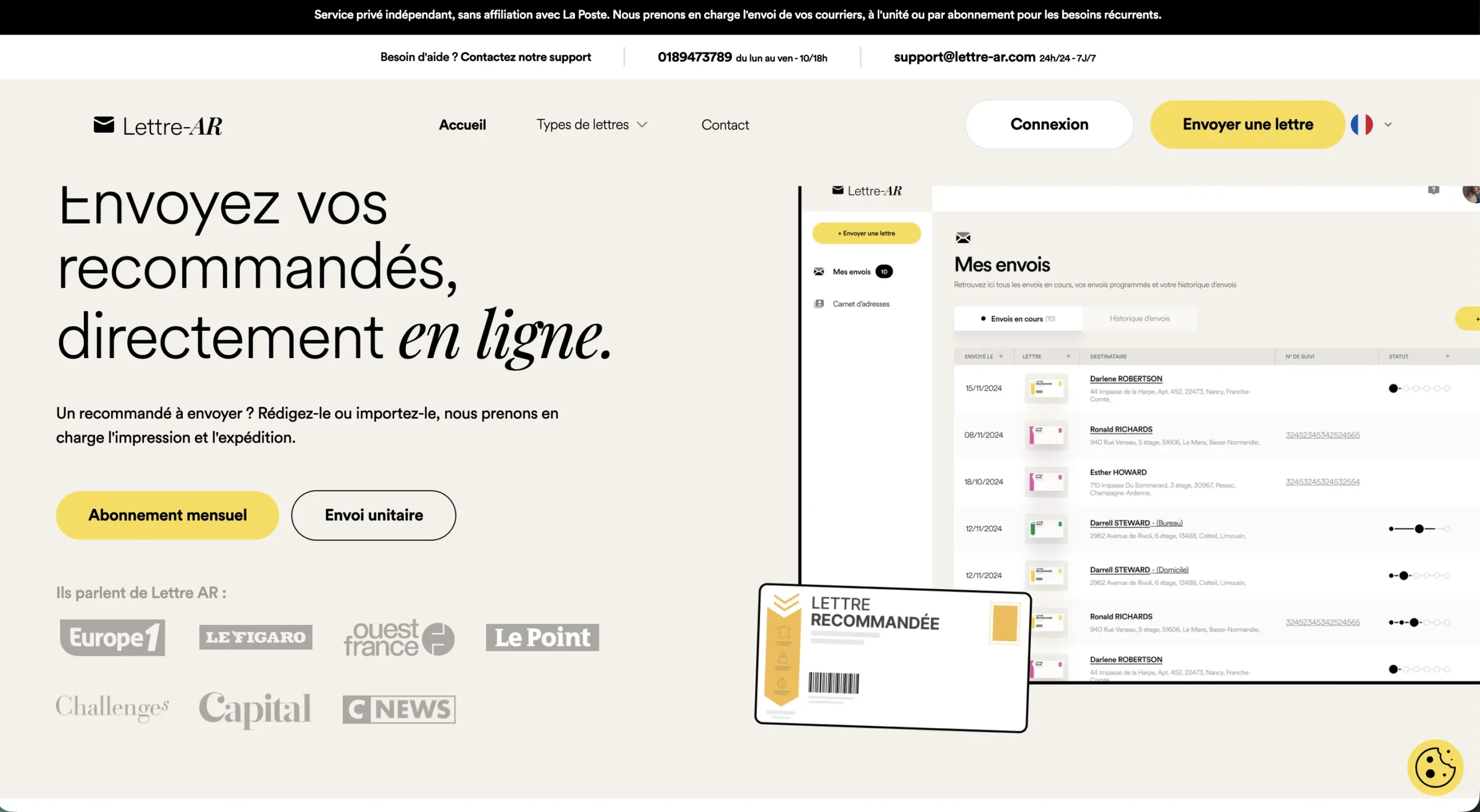 Lettre-ar.com