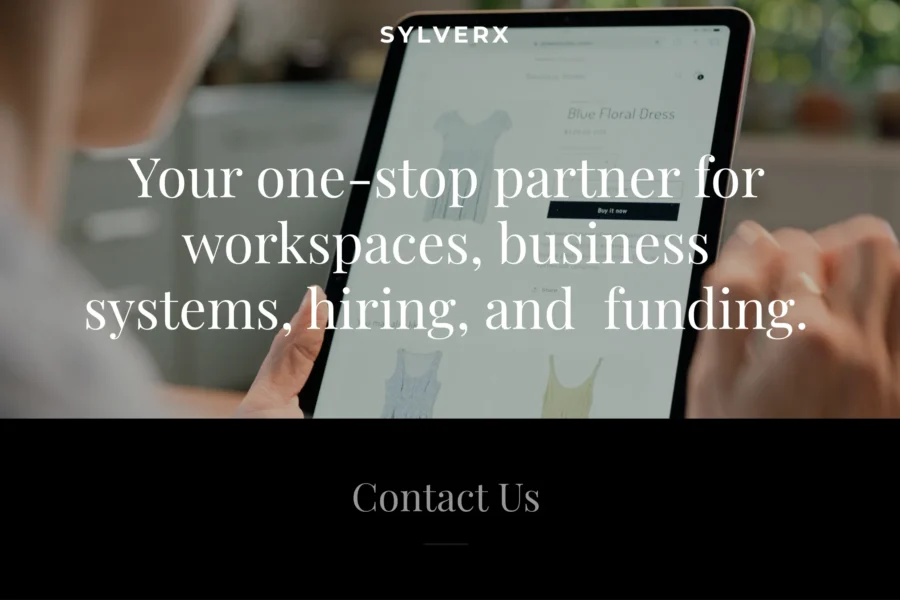 Capture d'écran de la plateforme Sylvexax proposant des services d'entreprise