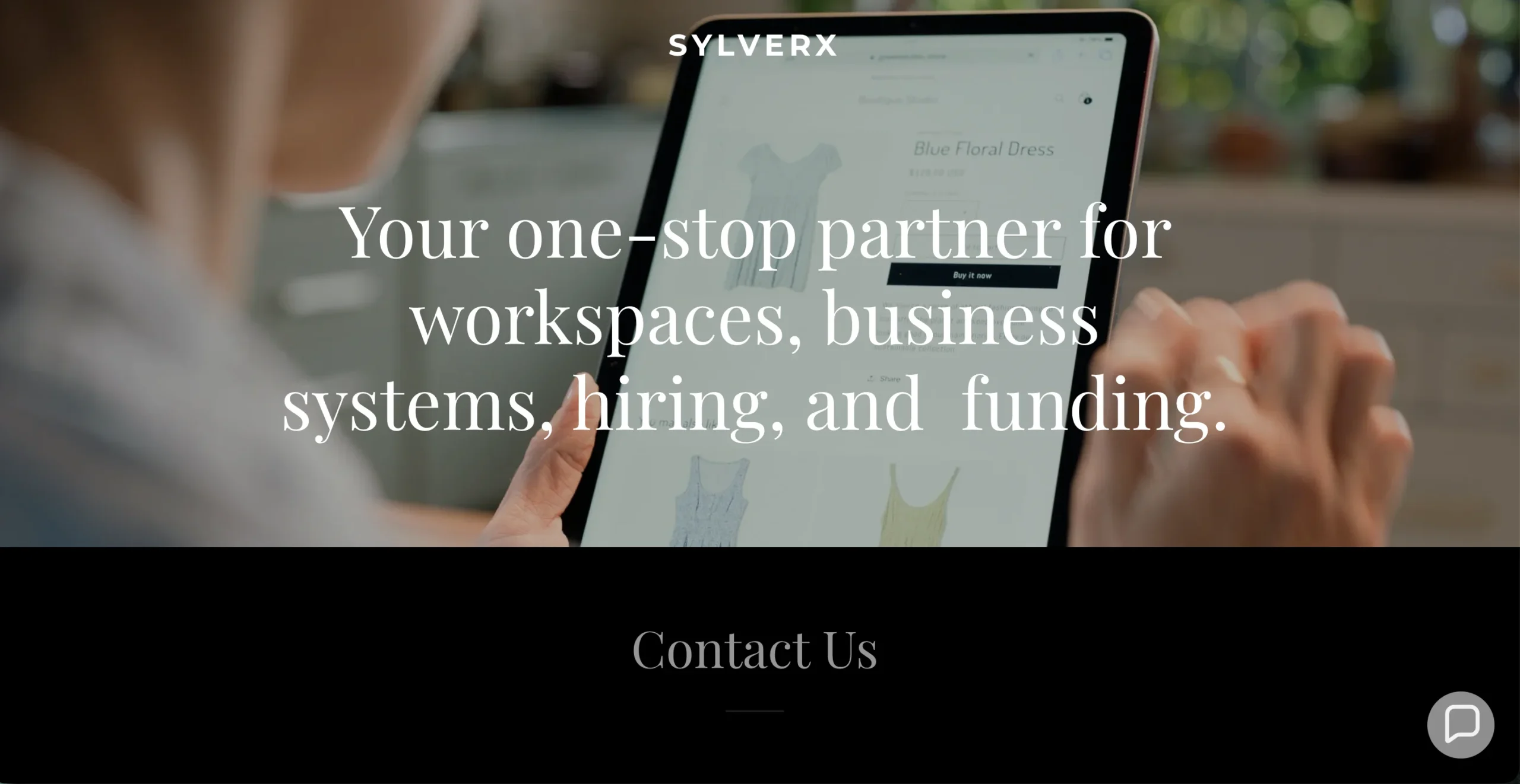 Capture d'écran de la plateforme Sylvexax proposant des services d'entreprise