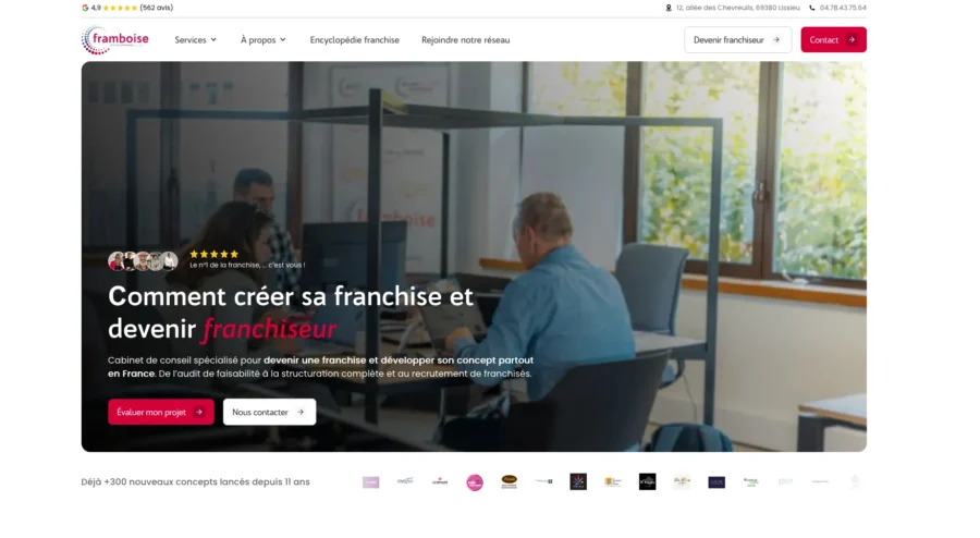 Bannière vidéo de Warnoness promouvant la formation franchisedirect pour créer une franchise.