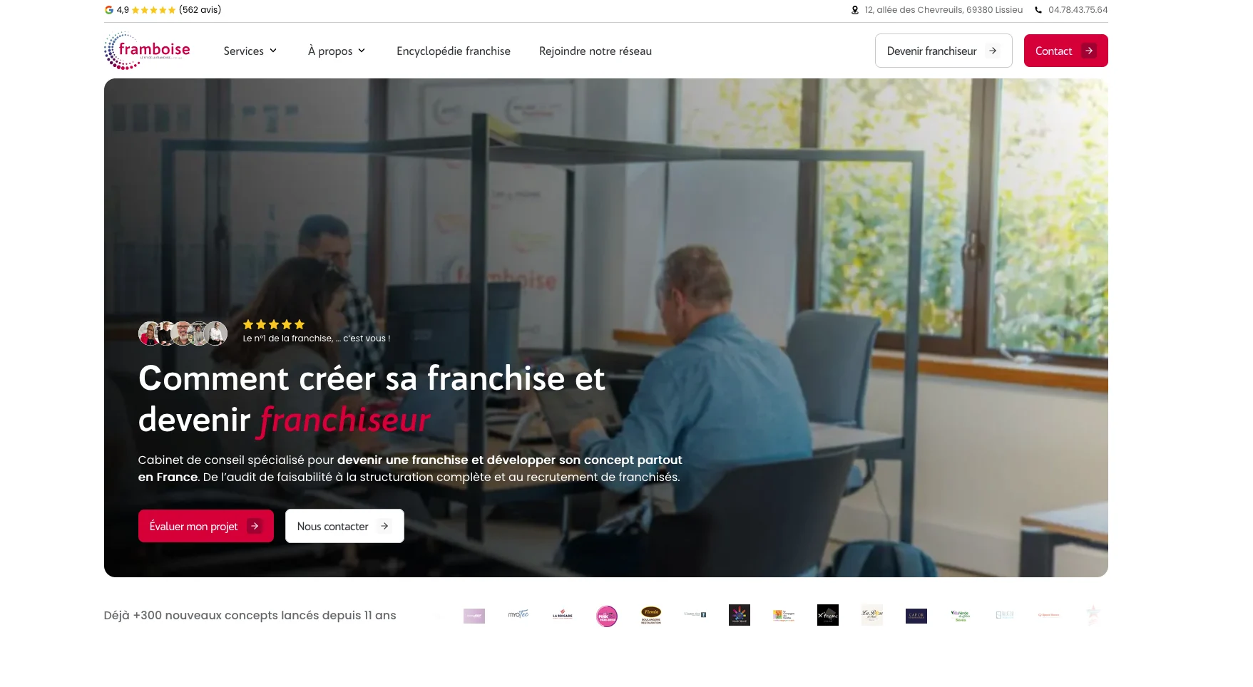 Bannière vidéo de Warnoness promouvant la formation franchisedirect pour créer une franchise.