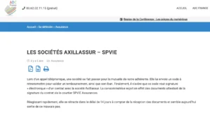 Présentation du dossier sur les sociétés AxillAssur et SPVIE sur le site de l'ACRe.