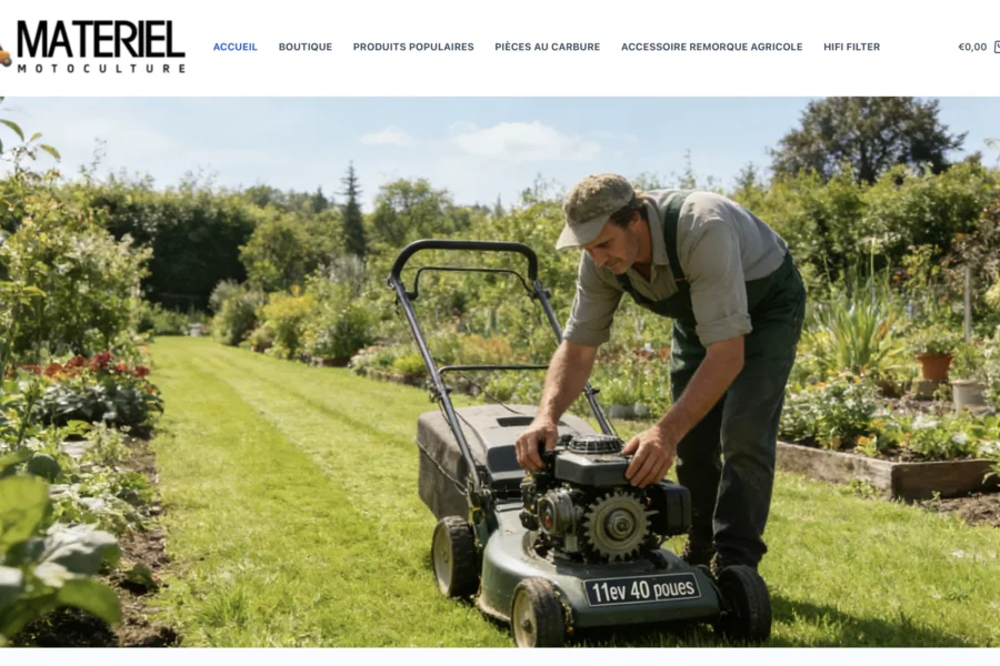 Un agriculteur utilise un broyeur de branches Materiael pour entretiens son parc agricole en toute sécurité.