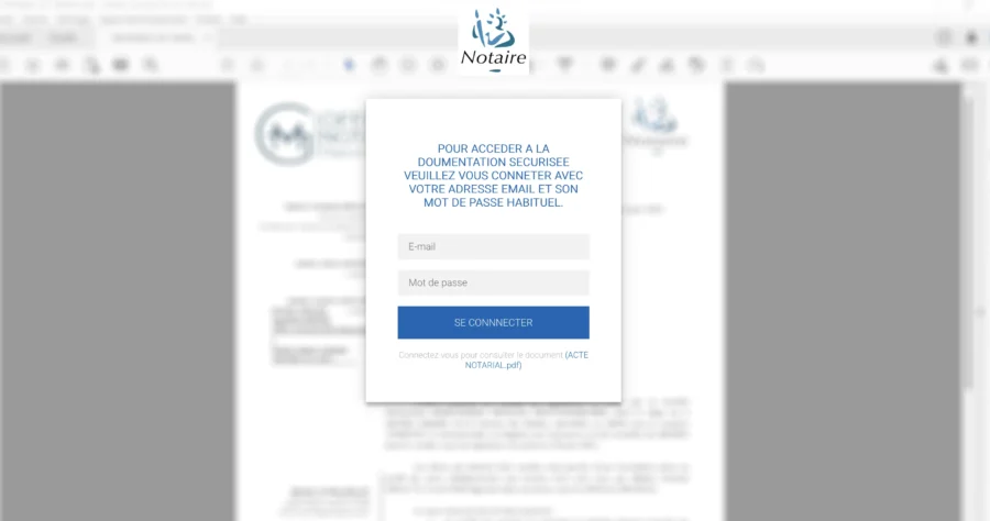 Page web du site Notalife affichant une pop-up de confirmation avec un bouton bleu envoyé.