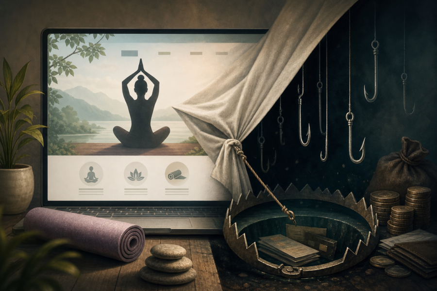 Nexorithm.com : Une URL d’arnaque dissimulée derrière un site de yoga vide