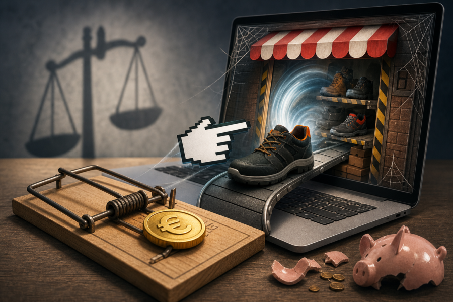 Tresorerie-express.com : Une URL d’arnaque qui redirige vers une boutique de chaussures
